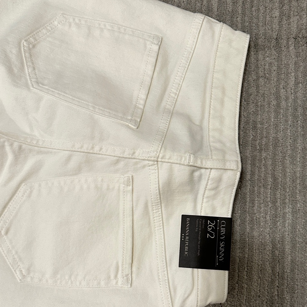 Banana Republic Women's Off-White Skinny Jeans - Picture 6 of 7